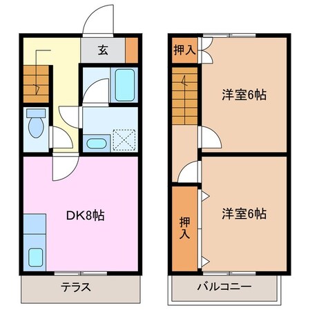 メゾン・サンヒルズＣの物件間取画像